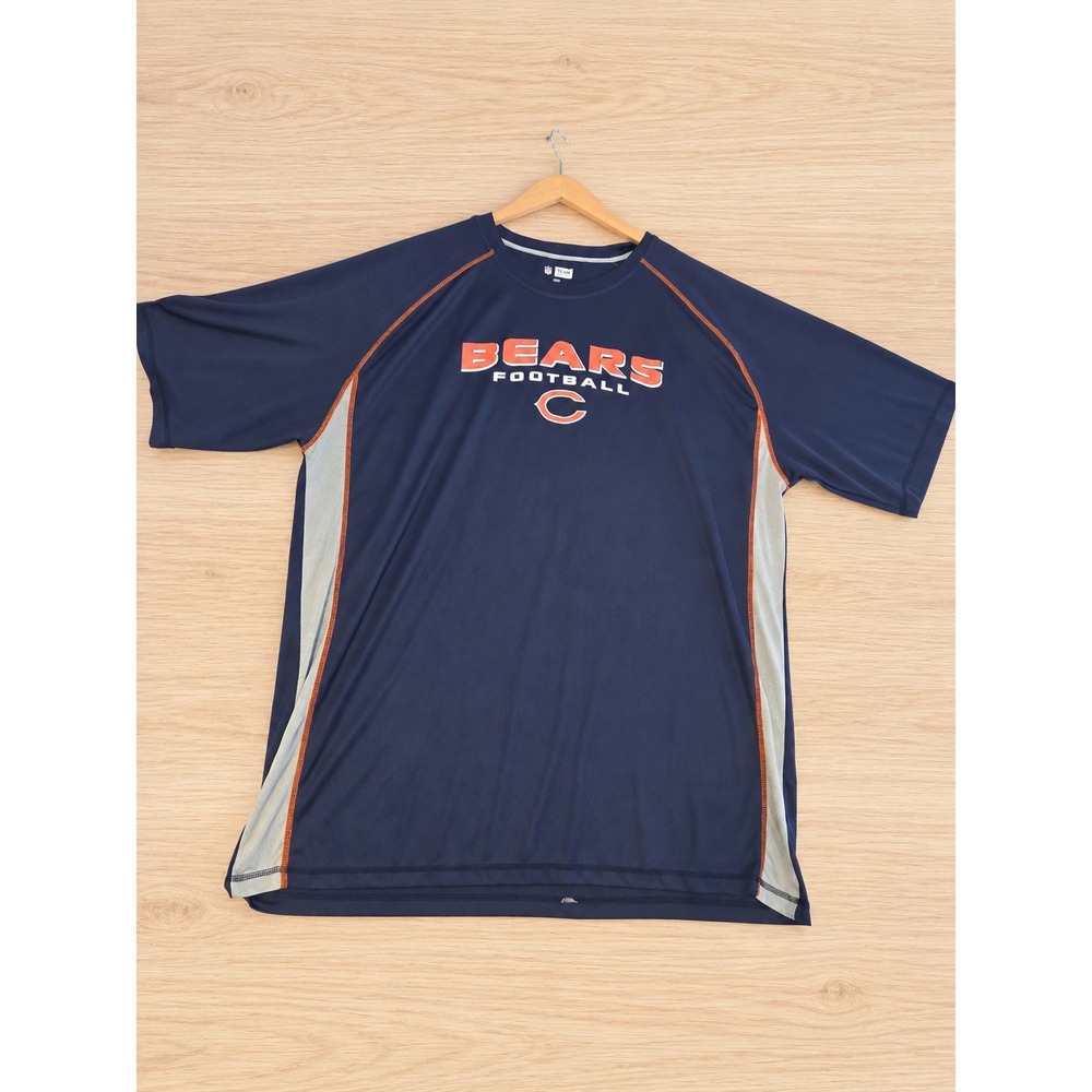 NFL Chicago Bears Football Shirt Mens 3XLT Navy Blue Performance Tee Apparel